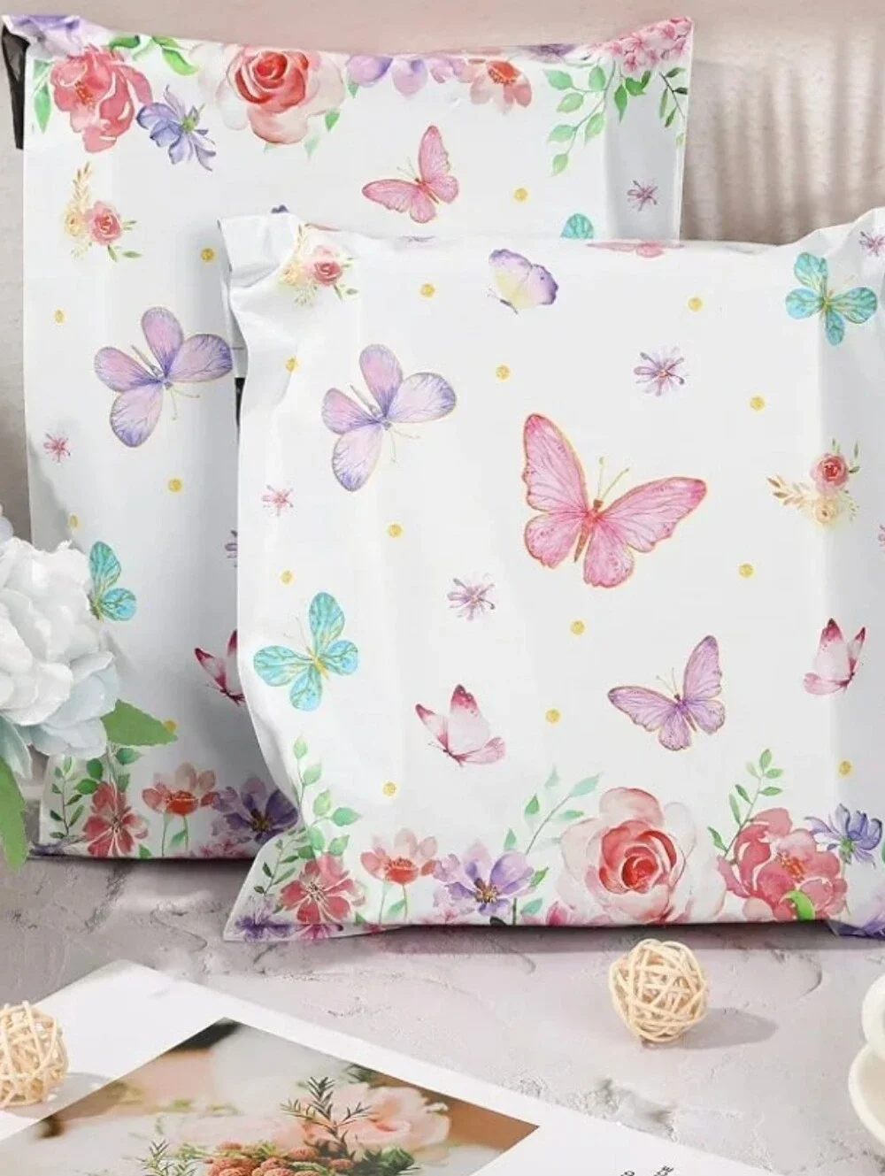 Butterfly Floral Polymailer Packages